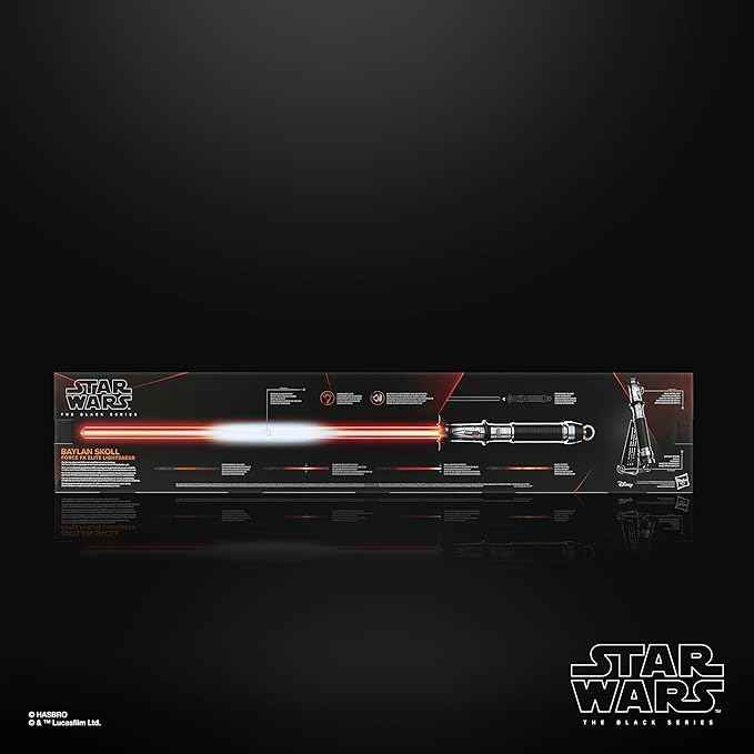 Star Wars The Black Series Baylan Skoll Force FX Elite Electronic Lightsaber with Advanced LED and Sound Effects