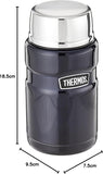 Thermos Stainless Steel Food Jar With Folding Spoon Midnight Blue 700ml