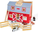 Melissa And Doug Wooden Fold And Go Barn