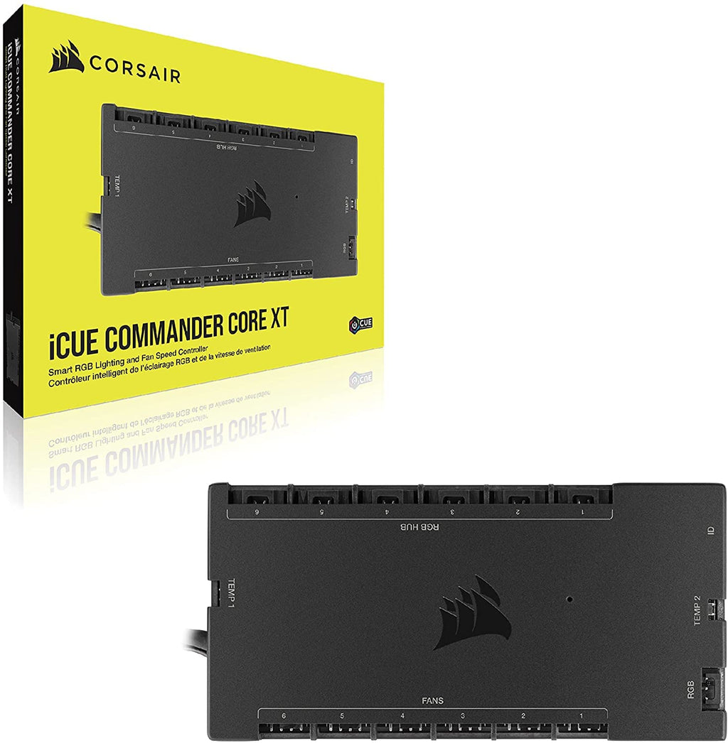 CORSAIR iCUE COMMANDER CORE XT Digital Fan Speed And RGB Lighting Controller Black