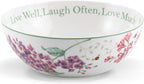Lenox Butterfly Meadow Live Well Laugh Often Love Much Serving Bowl White