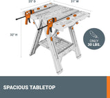 WORX Pegasus Multi-Function Work Table and Sawhorse with Quick Clamps and Holding Pegs – WX051