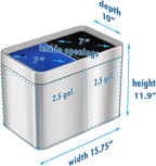 iTouchless 5.3 Gallon Open Top Trash Can And Recycle Bin Dual Compartment Combo