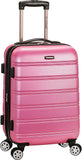 Rockland Melbourne Hardside 20 inch Carry On Luggage Pink