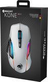 ROCCAT Kone AIMO Remastered PC Gaming Mouse, Optical, RGB Backlit Lighting, 23 Programmable Keys, Onboard Memory, Palm Grip, Owl Eye Sensor, Ergonomic, LED Illumination, Adjustable to 16,000 DPI-White