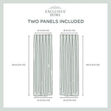 Exclusive Home Sateen Twill Woven Room Darkening Blackout Pinch Pleat/Hidden Tab Top Curtain Panel Pair, 108" Length, Vanilla