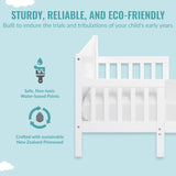 Dream On Me Hudson 3in1 Convertible Toddler Bed White