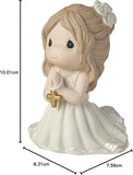 Precious Moments Little Girl First Communion Figurine | Remembrance of My First Communion Girl Bisque Porcelain Figurine