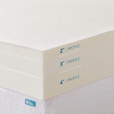 LUCID 4 Inch Ventilated Memory Foam Mattress Topper Queen