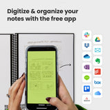 Rocketbook Planner & Notebook, Fusion : Reusable Smart Planner & Notebook | Improve Productivity with Digitally Connected Notebook Planner | Dotted, 8.5" x 11", 42 Pg, Neptune Teal