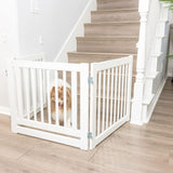 Primetime Petz 360 Configurable Freestanding Dog Gate With Door For Home Size 24 White