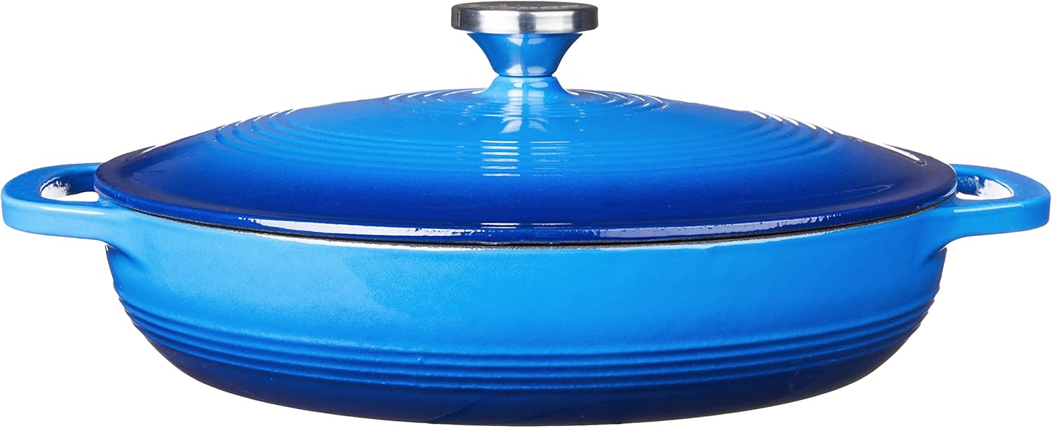 Lodge EC3CC33 Enameled Cast Iron Covered Casserole 3.6 Quart Blue Secondary image