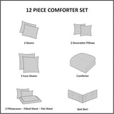 Madison Park All Season Down Alternative Cover With Complete Sheet Set Polyester LaVine Silver King 106inx92in