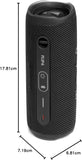 JBL Flip 6 Portable Bluetooth Speaker with 2-Way Speaker System and Powerful JBL Original Pro Sound, up to 12 Hours of Playtime - Black