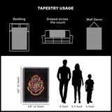 Harry Potter Hogwarts Decor Metallic Woven Tapestry Throw Blanket 48in x 60in