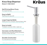 KRAUS Kitchen Soap and Lotion Dispenser in Chrome, KSD 43CH