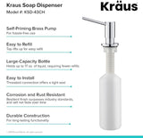 KRAUS Kitchen Soap and Lotion Dispenser in Chrome, KSD-43