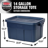 Rubbermaid Roughneck Storage Totes 14 Gal 6Pack