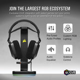 CORSAIR HS80 RGB USB Premium Gaming Headset with 7.1 Surround Sound, Carbon, Large Black