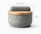 Joseph Joseph Dash Pestle And Mortar Set With Bamboo Lid Gray