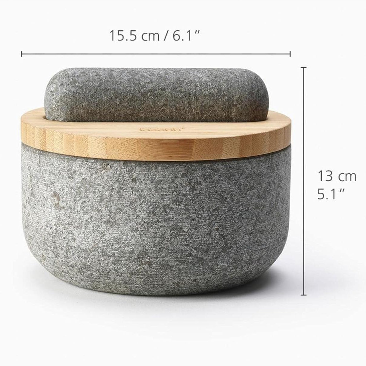 Joseph Joseph Dash Pestle And Mortar Set With Bamboo Lid Gray Secondary image