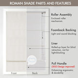 Madison Park Galen Cordless Roman Shades Fabric Privacy Single Panel