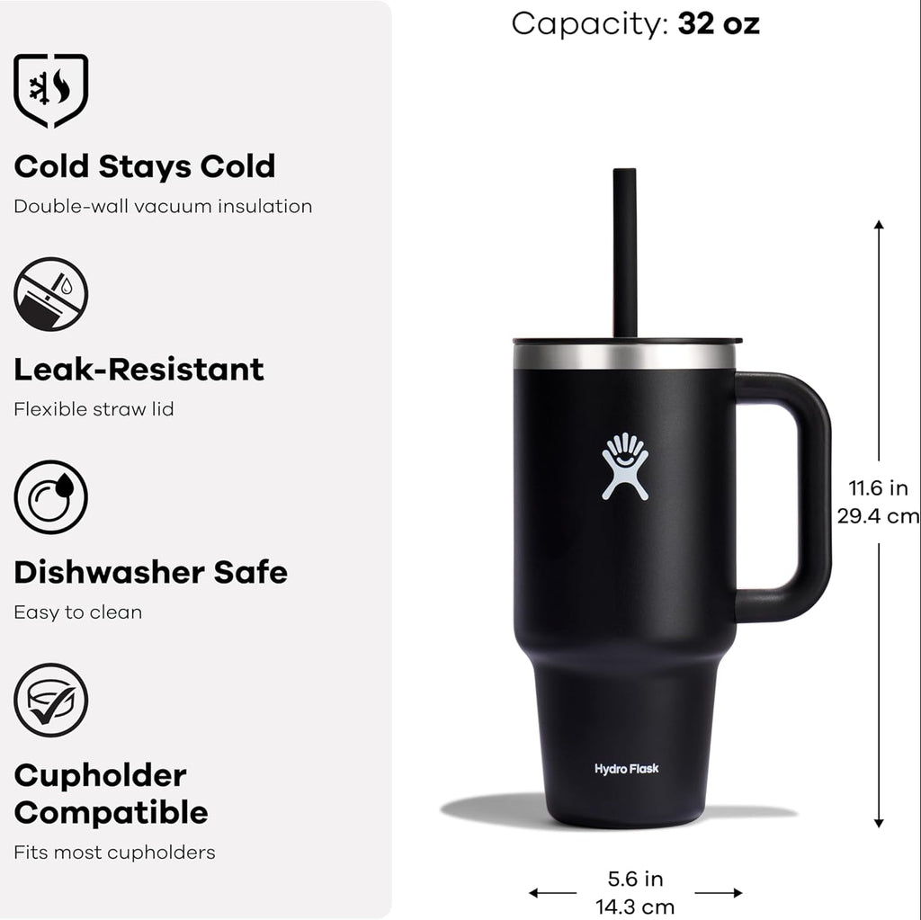 Hydro Flask All Around Travel Tumbler 32oz Black