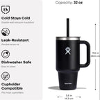 Hydro Flask All Around Travel Tumbler 32oz Black