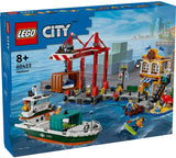 LEGO City Seaside Harbour with Cargo Ship Toy 60422, Building Set for Boys and Girls Aged 8 and Over, Kids’ Gift Ideas, Model Container Crane and Boat with 8 Minifigures (1226 Pieces)