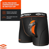 Shock Doctor Men's Ultra Pro Boxer Compression Short With Ultra Cup, Moisture Wicking Vented Protection, XXL Sizes