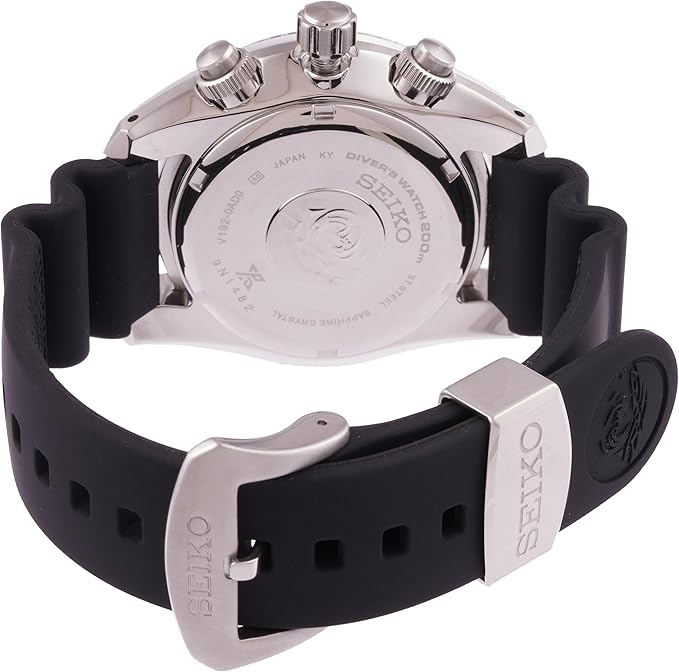 Seiko Prospex Chronograph Quartz Blue Dial Black Silicone Mens Watch SSC759J1 Black Casual Secondary image