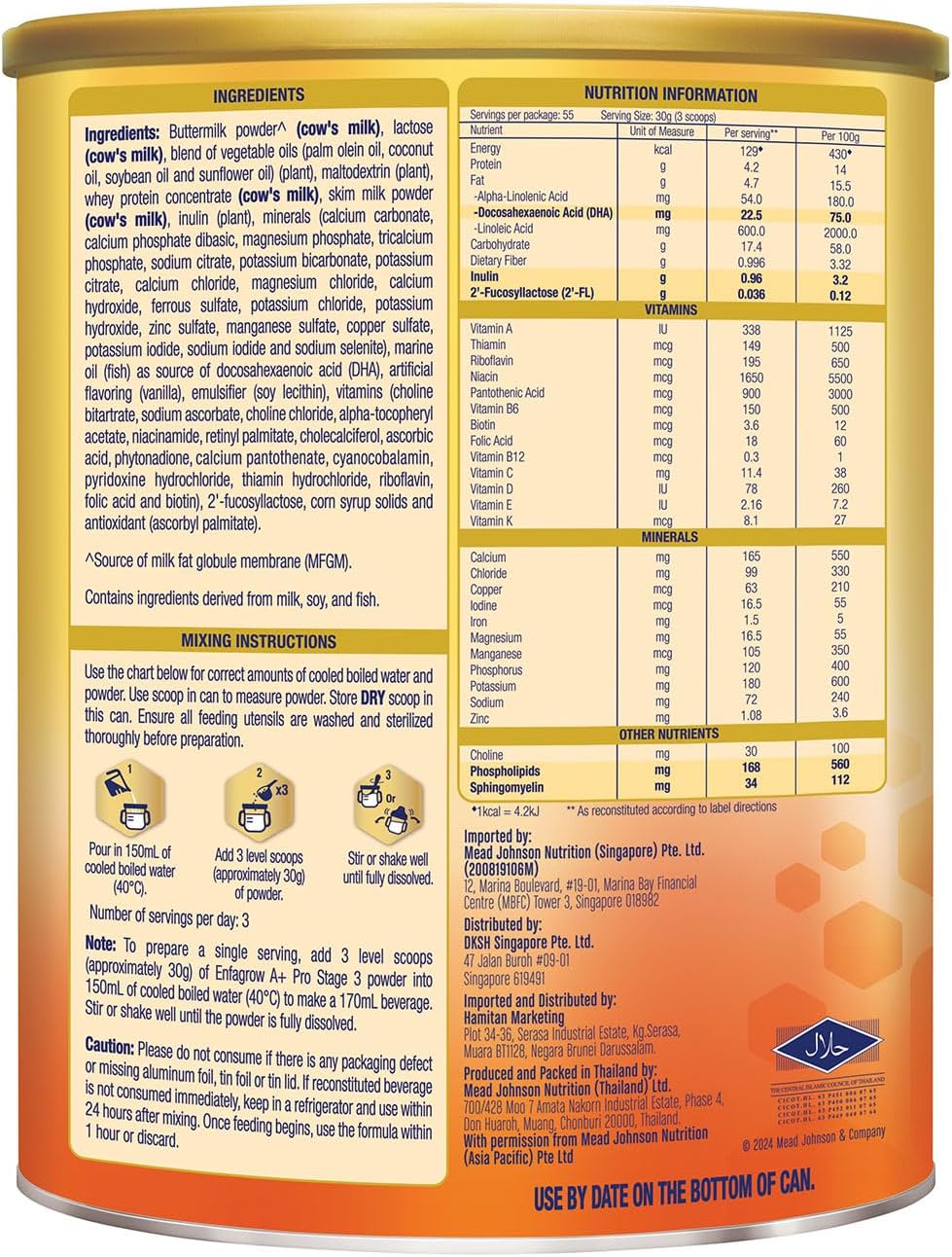 Enfagrow A+ Pro Stage 3 Milk Powder Formula Twin Pack for Children 1 to 3 Years, 1.65kg Secondary image