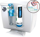 HYR460 Hydroright HyrdroRight Universal Water-Saving Toilet Repair Kit with Dual Flush Valve, Push Btton Handle, White