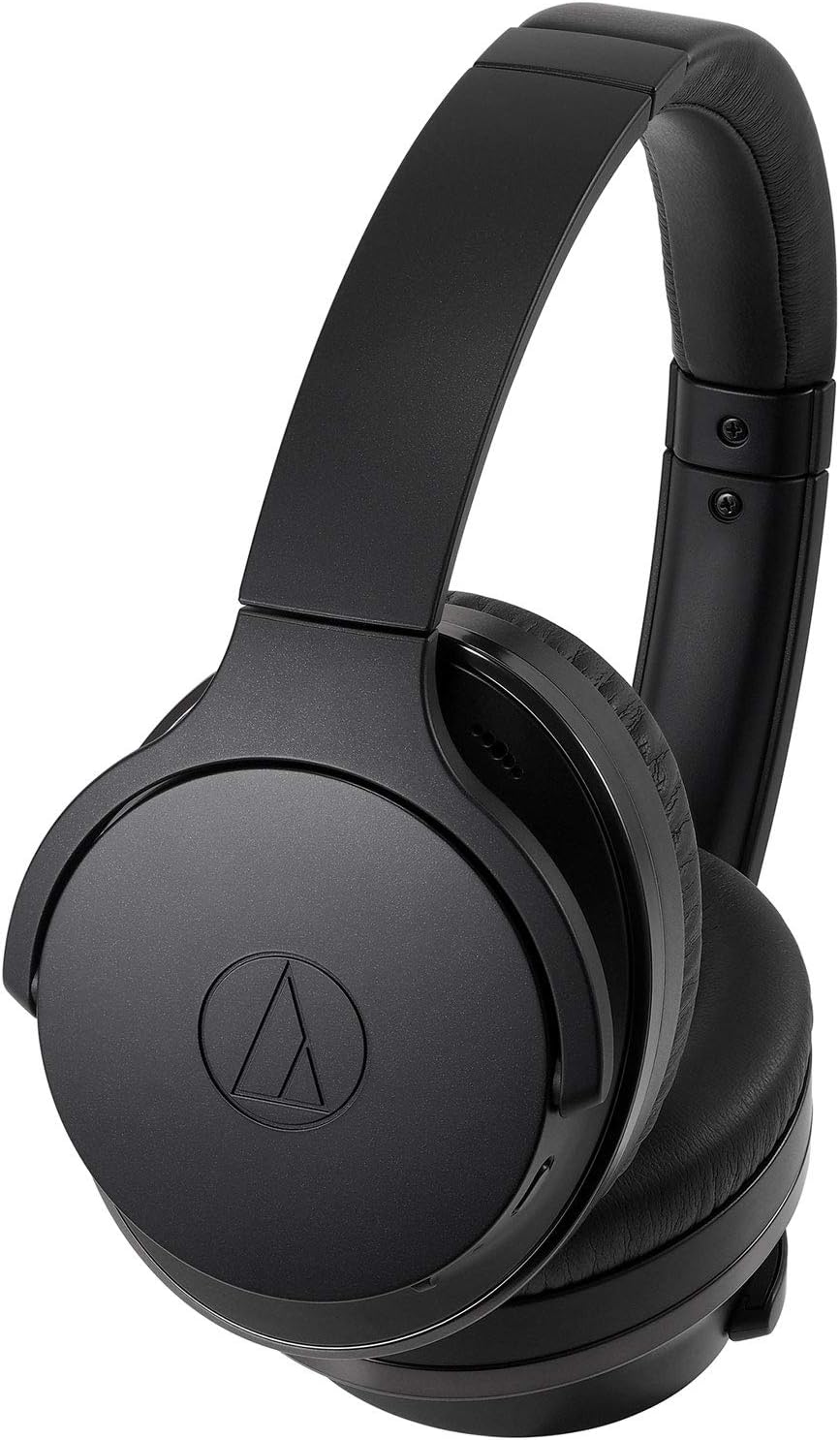 AudioTechnica ATHANC900BT QuietPoint Wireless Active Noise Cancellation Bluetooth OverEar Headphones Black Main image