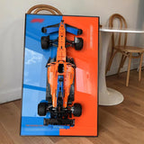 iLuane Display Wallboard for Lego McLaren Formula 1 Race Car