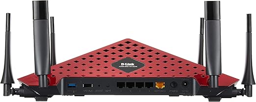 Dlink Wireless AC3200 Tri Band Gigabit Cloud Router, Red