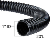 Tetra Pond Pond Tubing 1 Inch Inner Diameter, 20 Feet Long, Connects Pond Components, Black (19736)