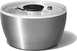 OXO SteeL Salad Spinner, Silver (1071497) 6-2/74-Quart