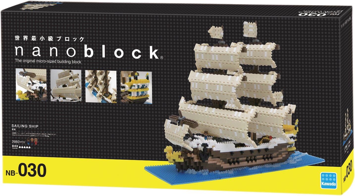 Nanoblock NB 030 Sailing Ship Micro Sized Building Blocks Main image