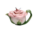 Cosmos Gifts, Butterfly on Rose Teapot, Ceramic, 5-1/2" High