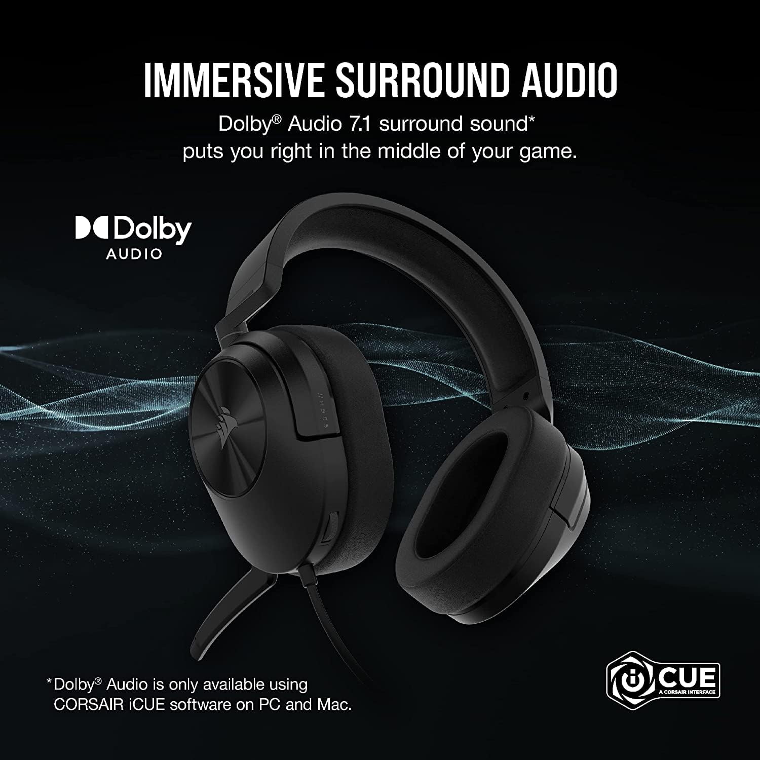 Corsair HS55 Surround Gaming Headset Black