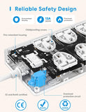 Meross Smart Power Strip, 6 AC Outlets and 4 USB Ports, smart extension lead alexa compatible, Compatible with Google Home, SmartThings, Timer and Voice/Remote Control, 2.4GHz WiFi