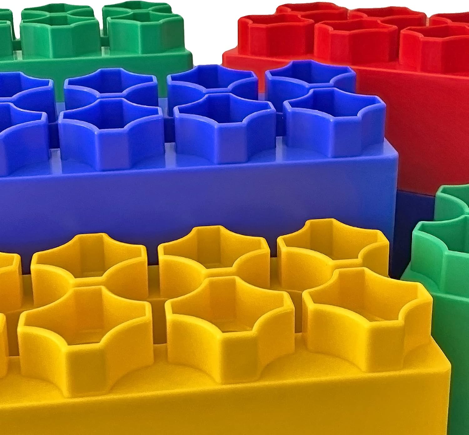 Kids Adventure 133pc Jumbo Blocks Grand Deluxe Variety Pack for Kids - 42pcs Large 8"x4" and 92pcs 4" x 4" Small Colored Blocks for Toddlers -133 Piece Value Pack - Made in The USA -Boys & Girls by Secondary image