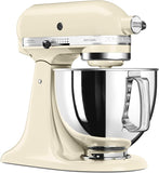 KitchenAid 5KSM125 Artisan Tilt Head Stand Mixer With Basic Accessories 4.8L Almond Cream