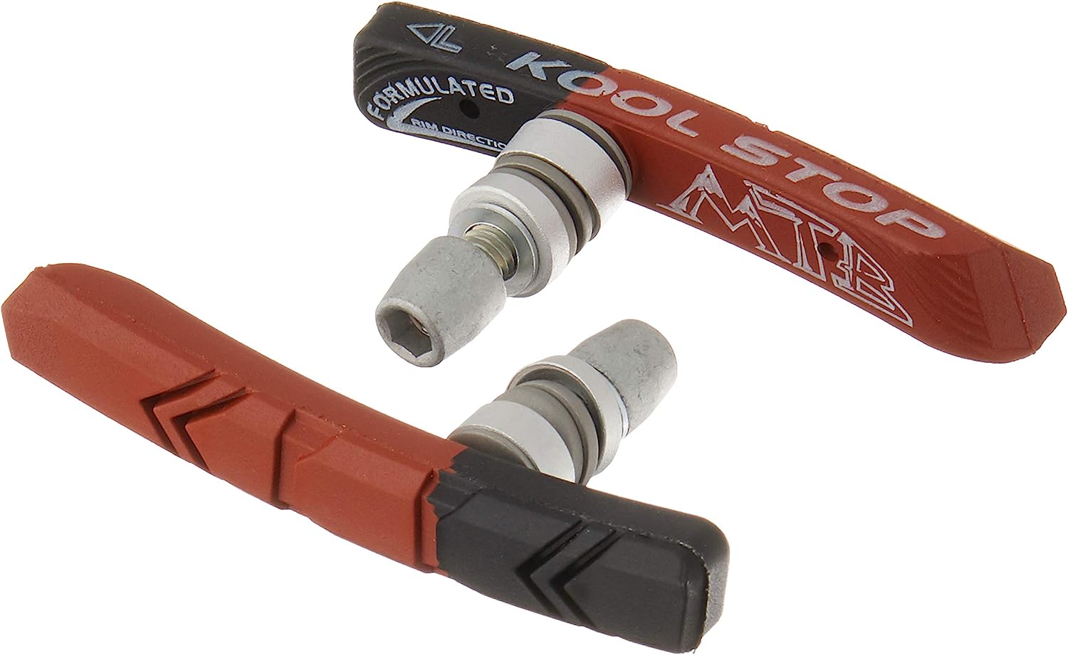 Kool-Stop Dual Compound Mountain Pads for Linear Pull Brakes Threaded Black Salmon Main image