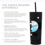 Simple Modern, Disney Insulated Tumbler Cup with Flip Lid and Straw Lid, 24oz Mickey Mouse on Black