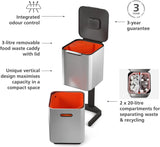 Joseph Joseph 30063 Totem Compact Waste And Recycling Bin 40L