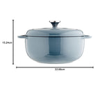 Lodge EC6D34 Enameled Dutch Oven, 6 Qt, Storm Blue