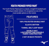 Mizuno Youth Premier Piped Pant GrayBlack Small