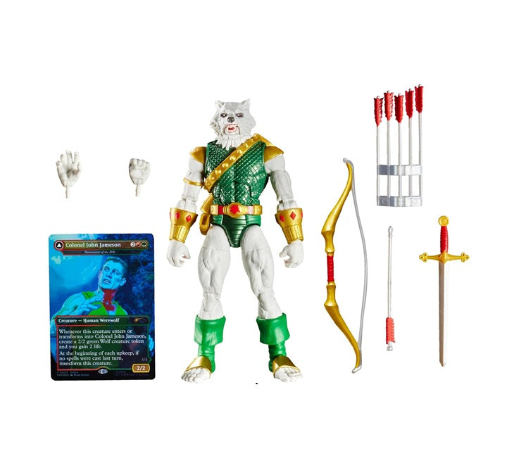 Marvel Legends Series Magic: The Gathering Man-Wolf, 6-Inch Spider-Man Action Figure Toy & Exclusive Foil Collectible Card Game Trading Card | Marvel... Main image